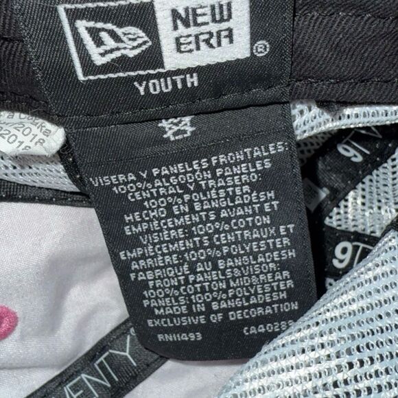 Youth New Era 9Twenty Pink Los Angeles Dodgers Trucker Hat Snapback Adjustable - Picture 7 of 8